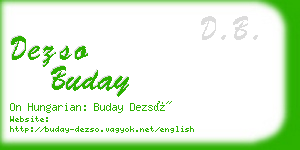 dezso buday business card